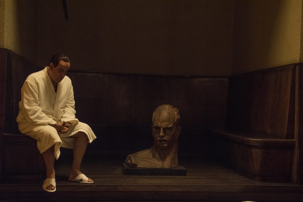 "Silvio e os Outros" de Paolo Sorrentino. Na imagem: Toni Servillo e Fabrizio Bentivoglio. Foto de: Gianni Fiorito