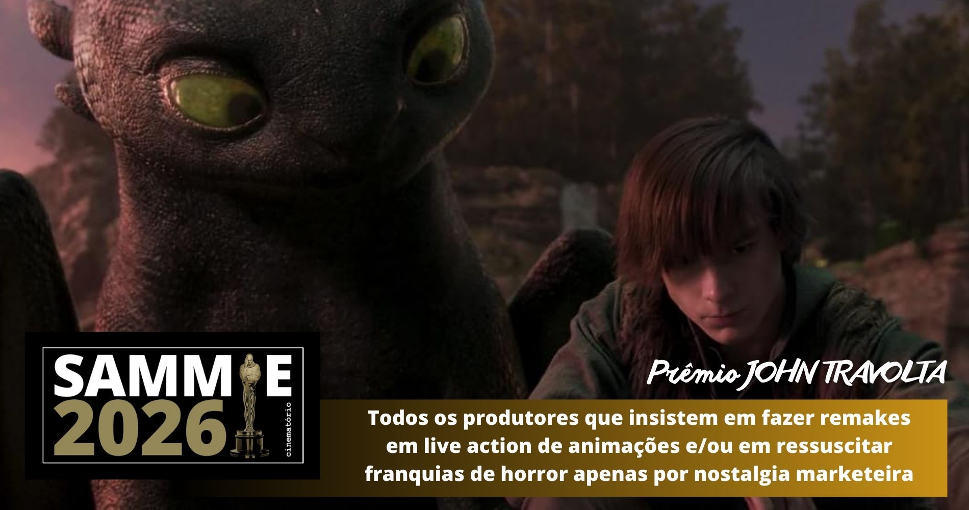 Sammie 2026 - Troféu JOHN TRAVOLTA